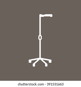 Crutches Icon on Dark Gray Color. Eps-10.