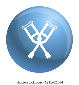 Crutches icon. Outline crutches vector icon for web design isolated on white background