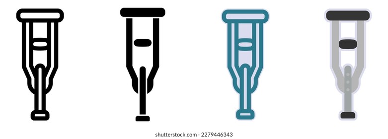 Crutches icon. sign for mobile concept and web design. vector illustration