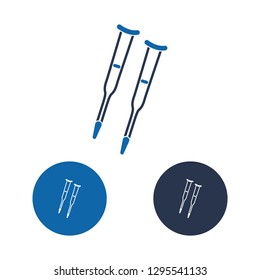 Crutches Icon - Vector 