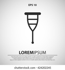 crutches icon, vector illustration