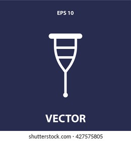 crutches icon, vector illustration
