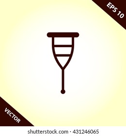 crutches icon, vector illustration