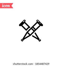 Crutches icon. Vector illustration EPS 10.