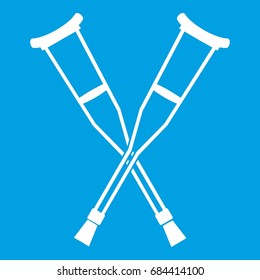 Crutches icon white