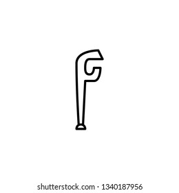 crutches line icon