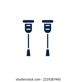 crutches line icon. Simple element illustration. crutches concept outline symbol design.