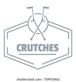 Crutches logo. Simple illustration of crutches vector logo for web