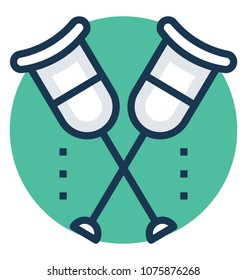 
Crutches for mobility aid 
