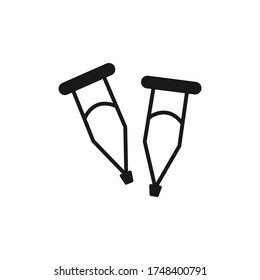 Crutches trend icon. Simple illustration of crutches vector icon for web