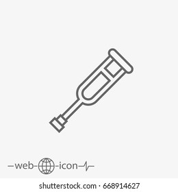 crutches vector icon