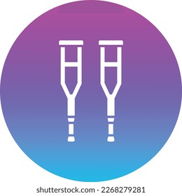 Crutches vector icon. Can be used for printing, mobile and web applications.
