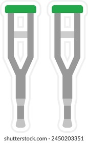 Icono de Vector de muletas. Se puede utilizar para la impresión, aplicaciones móviles y de Web.