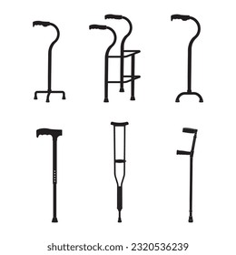 Crutches vector icon illustration symbol design