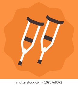 Crutches vector illustration