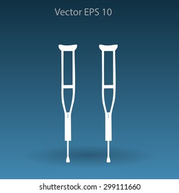 Crutches vector illustration