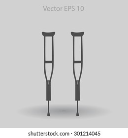Crutches vector illustration