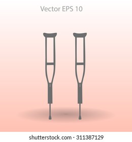 Crutches vector illustration