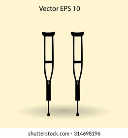 Crutches vector illustration