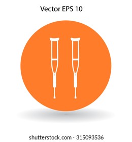 Crutches vector illustration