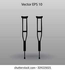Crutches vector illustration
