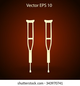 Crutches vector illustration