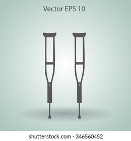 Crutches vector illustration