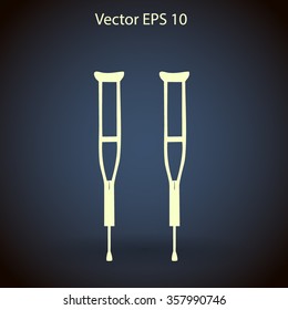 Crutches vector illustration
