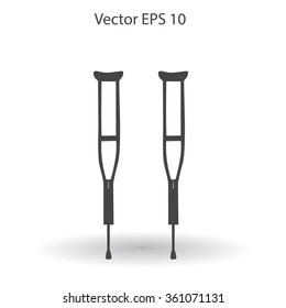 Crutches vector illustration