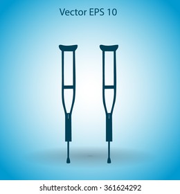 Crutches vector illustration