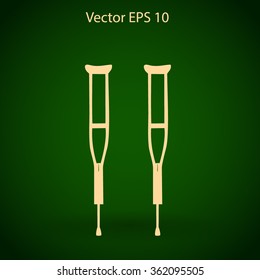 Crutches vector illustration