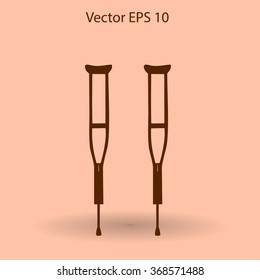 Crutches vector illustration