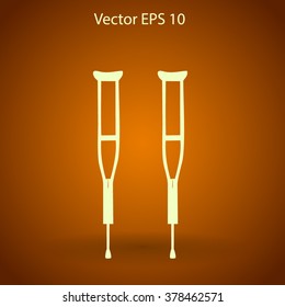 Crutches vector illustration