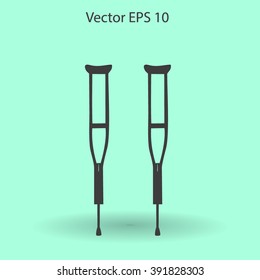Crutches vector illustration