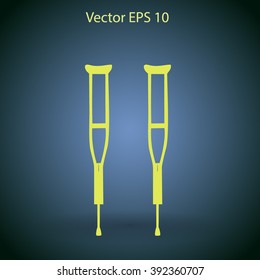 Crutches vector illustration