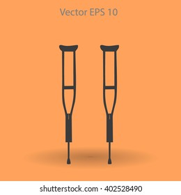 Crutches vector illustration