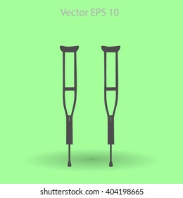 Crutches vector illustration
