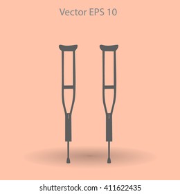 Crutches vector illustration