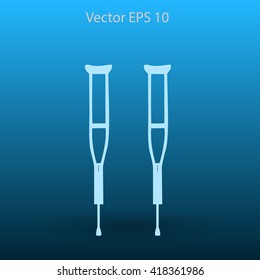 Crutches vector illustration
