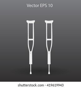 Crutches vector illustration