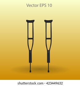 Crutches vector illustration