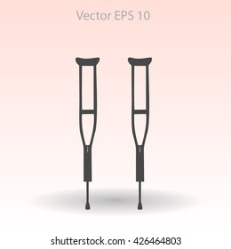 Crutches vector illustration