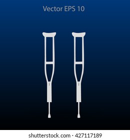 Crutches vector illustration