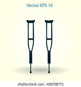 Crutches vector illustration