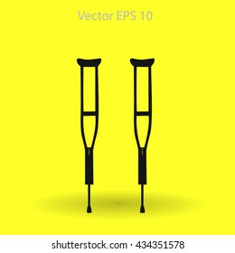 Crutches vector illustration