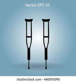 Crutches vector illustration