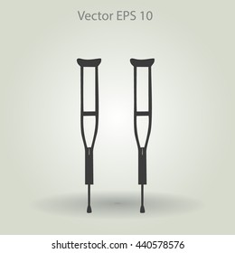 Crutches vector illustration