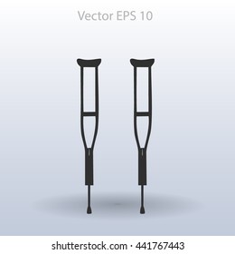 Crutches vector illustration