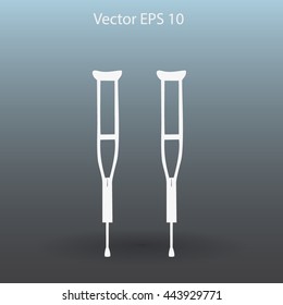 Crutches vector illustration