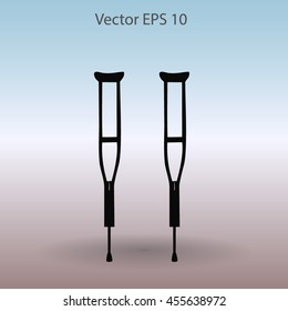 Crutches vector illustration